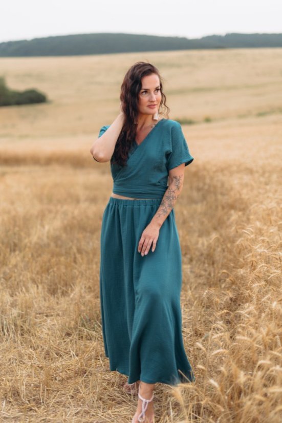 Mušelínový kimono top Elia short - rôzne farby a vzory