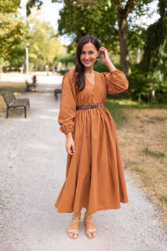 Šaty „Boho Cotton“ – karamel