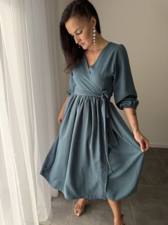 Ľanové zavinovacie šaty "Celeste" - rôzne farby