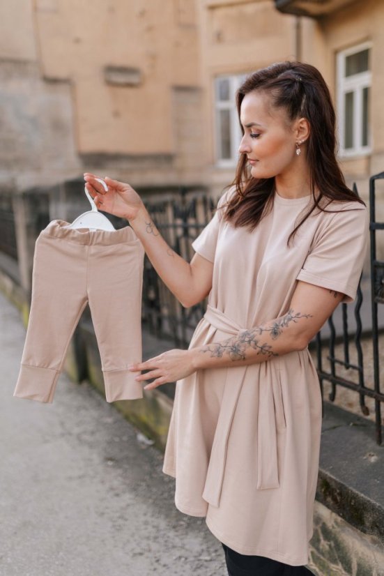 Ačkové šaty a MATCHY tepláčky MAMA a SYN/DCÉRA– Rôzne farby - Veľkosť: XXS